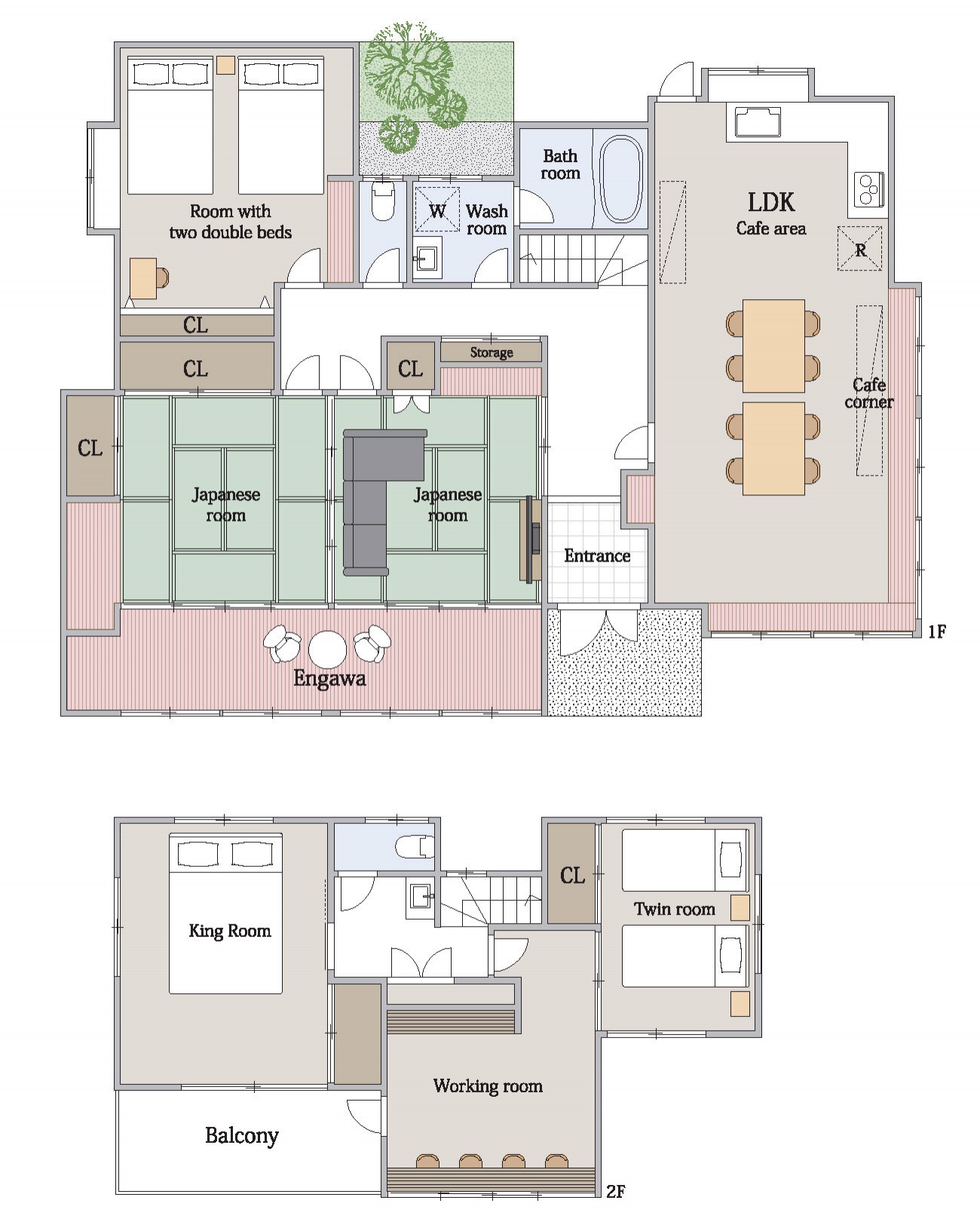 Refugio del Café の間取り図